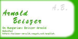 arnold beiszer business card